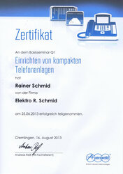 Einrichten von kompakten Telefonanlagen