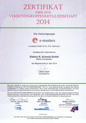 Mitgliedschaft e-masters 2014
