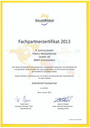 Fachpartner SolarWorld 2013
