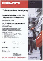Hilti vorbeugender Brandschutz