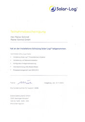 Solar-Log Installations-Schulung