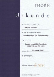 Sachkundiger für Beleuchtung