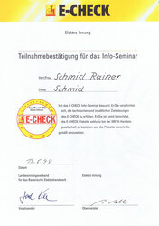 E-Check Teilnahmebestätigung